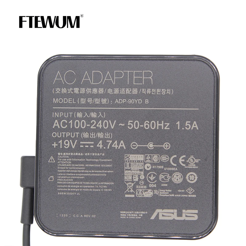 19V 4.74A 90W 5,5*2,5mm adaptador de cargador para ordenador portátil ADP-90YD para ASUS Toshiba/Lenovo A53S A8J q550l k55a n56V x54c x551c k55vd K52 - imagen 3