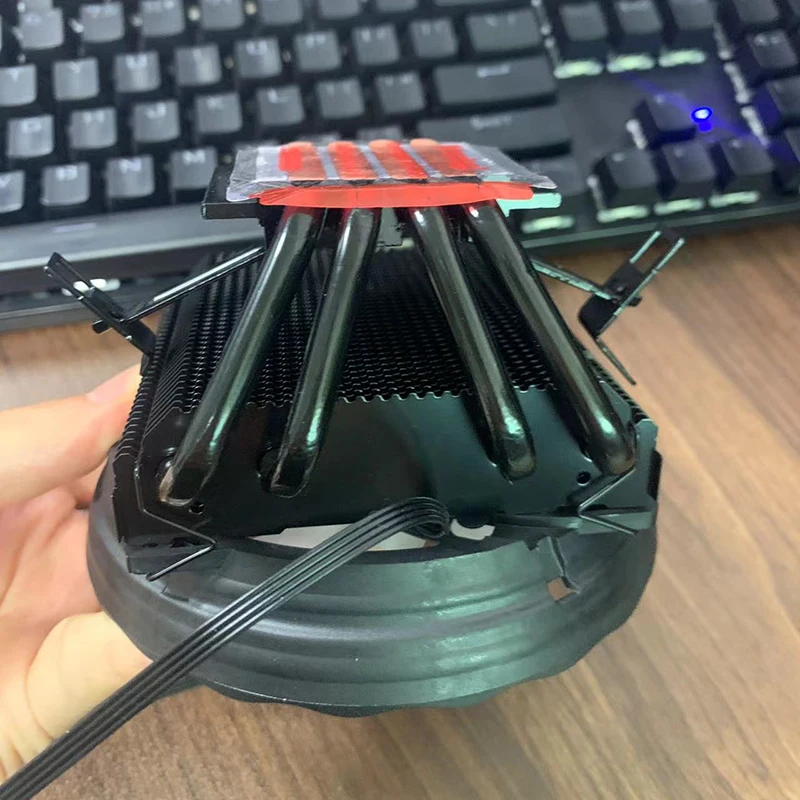 Enfriador de aire de CPU de 120MM, ventilador de radiador de procesador de PC sin luz PWM de 4 pines para Intel 2011 X79 X99 1700 1366 115X 1200 - imagen 5