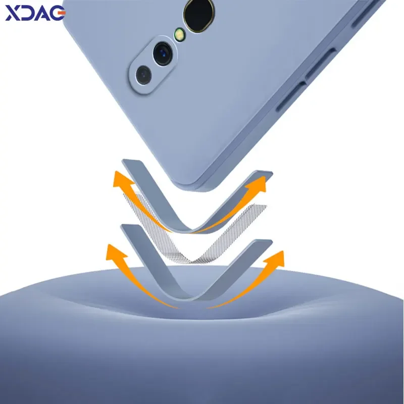 Funda cuadrada de silicona líquida para OPPO A9 2019 A9x F11 A5 2020 A11 A11x, funda protectora para cámara a prueba de golpes, funda suave para teléfono, bolsas de moda - imagen 4