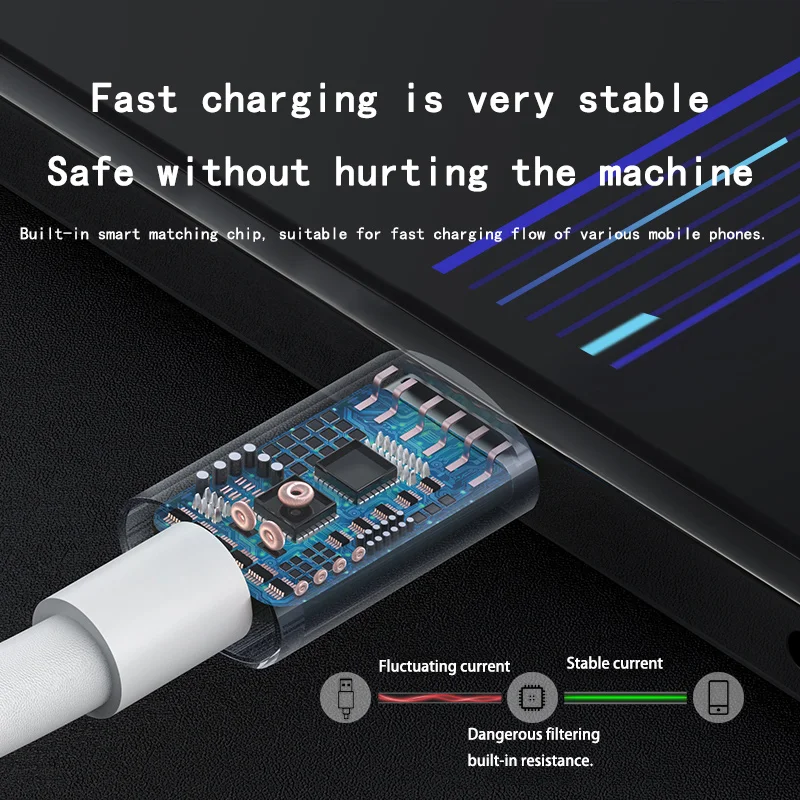 Cable de carga rápida tipo C de 3m, cargador rápido 5A, Cables USB C, cargador de teléfono para Samsung, Xiaomi, Huawei, Oneplus, POCO, OPPO - imagen 5