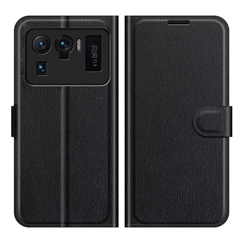 Funda con tapa para Xiaomi mi 11 Ultra, carcasa de cuero de alta calidad con soporte, con tarjetero - imagen 2