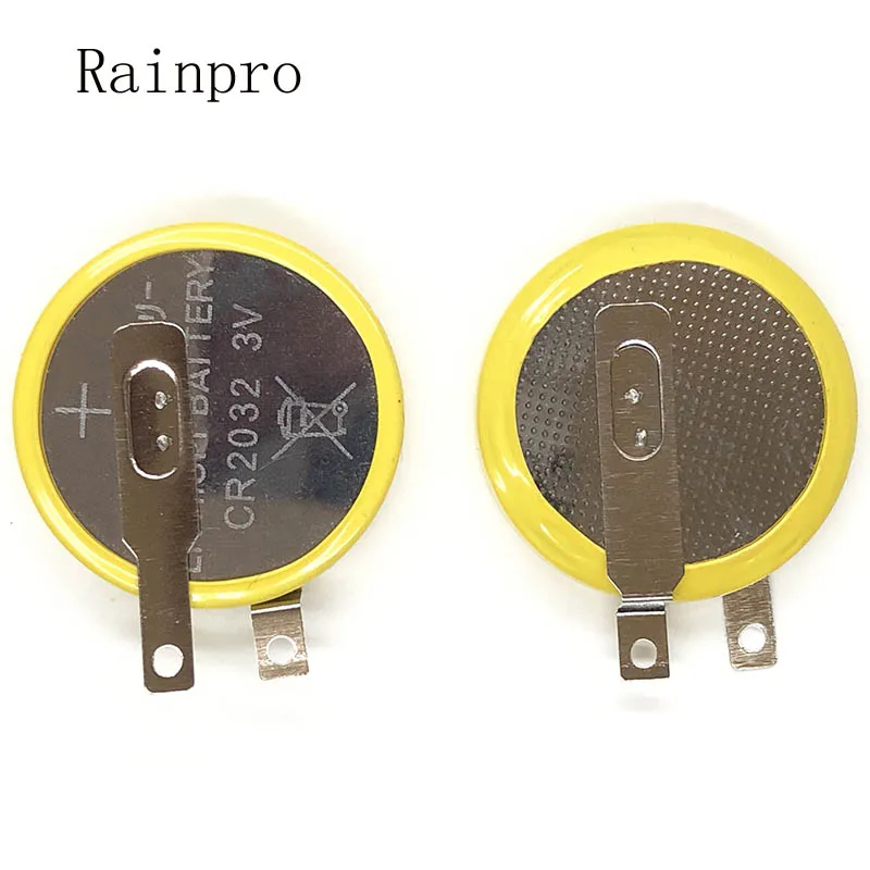 5 unids/lote CR2032 3V pilas de botón 2032 batería de celda fábrica 210mAh pestañas soldadura pie soldadura batería de soldadura.