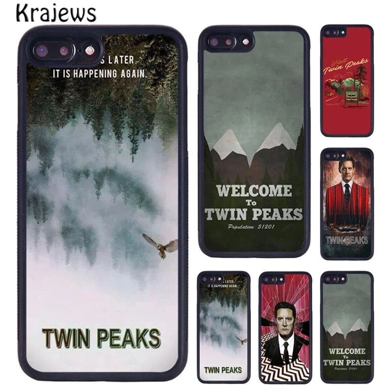 Krajews Bienvenido a Twin Peaks funda de teléfono de goma suave para iPhone 17 Air 16 15 14 Plus 11 12 13 Pro Max funda coque