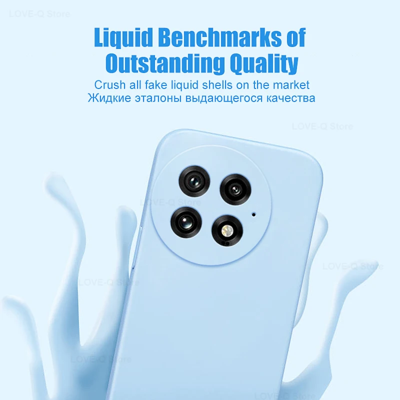 Funda cuadrada de silicona líquida para OnePlus 13, Protector de lente de cámara, funda de teléfono para OnePlus 13 1 + 13 One Plus 13 OnePlus13, carcasa suave - imagen 3