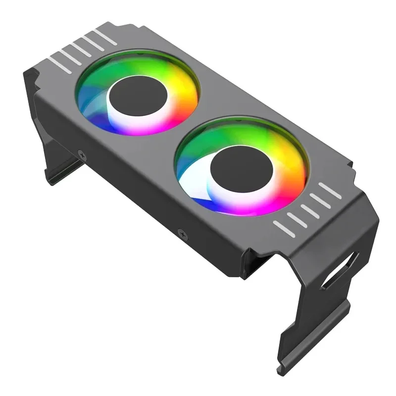 Disipador de calor Power Train D50 RAM, ventiladores duales 5020, Enfriador de memoria síncrono con luz ARGB, módulo de memoria, radiador de refrigeración DDR3 DDR4 DDR5 - imagen 5