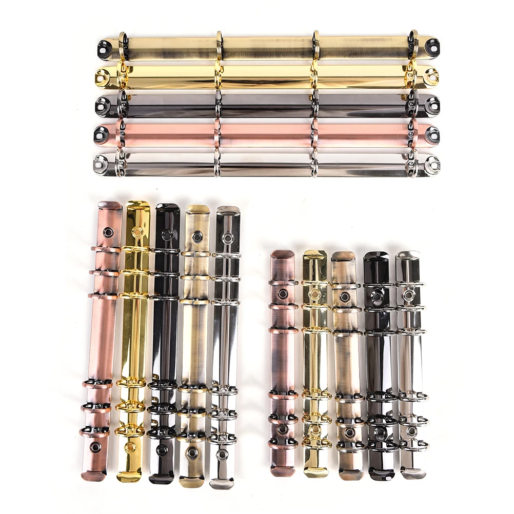 Clips de encuadernación de Metal de alta calidad, Clip de carpeta de hojas sueltas, carpeta de archivos, aro, álbum de recortes de bricolaje, carpetas de anillos circulares - imagen 2