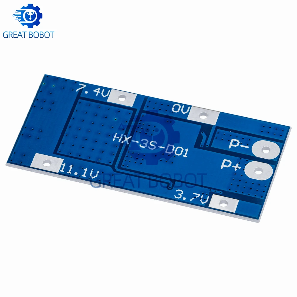 BS 3S 20A 18650 Li-ion cargador de batería de litio Placa de protección 10,8 V 11,1 V 12V 12,6 V eléctrico 10A Lipo BMS PCB módulo PCM - imagen 4