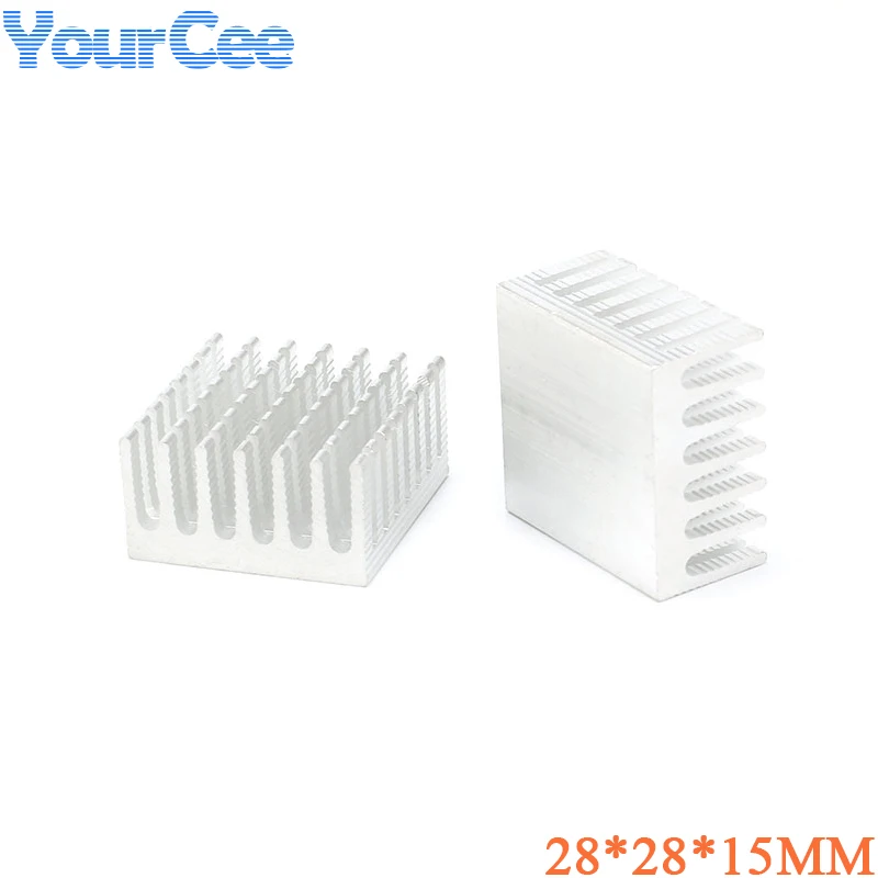 2pcs/1pc 28*28*15mm Radiator Heatsink Cooling Fin Aluminum Heat Sink for Graphic 28X28X15mm - imagen 2