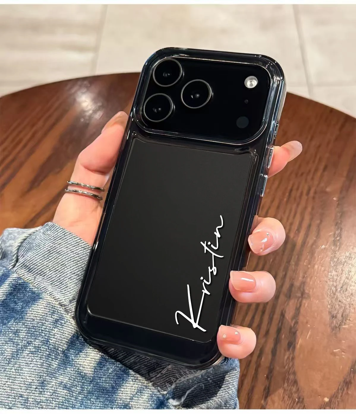 Funda DIY personalizada con nombre para iPhone 17 16 15 14 13 12 11 Pro Max Plus, funda suave de lujo transparente TPU a prueba de golpes - imagen 5