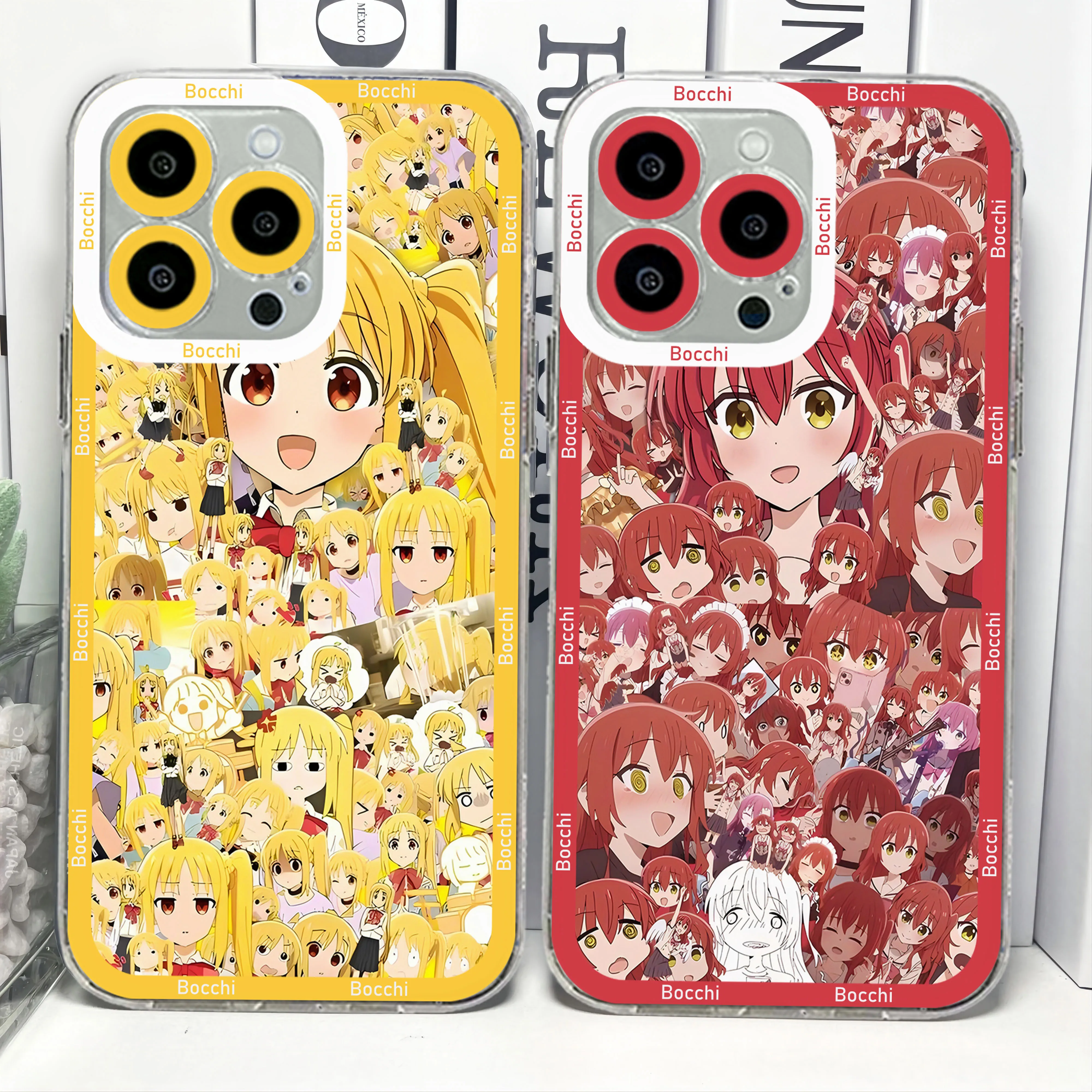 Bonita funda de teléfono Bocchi The Rock para IPhone 16 15 14 13 12 11 Mini Pro Max X XR XSMax 7 8 Plus SE20 cubierta transparente - imagen 4