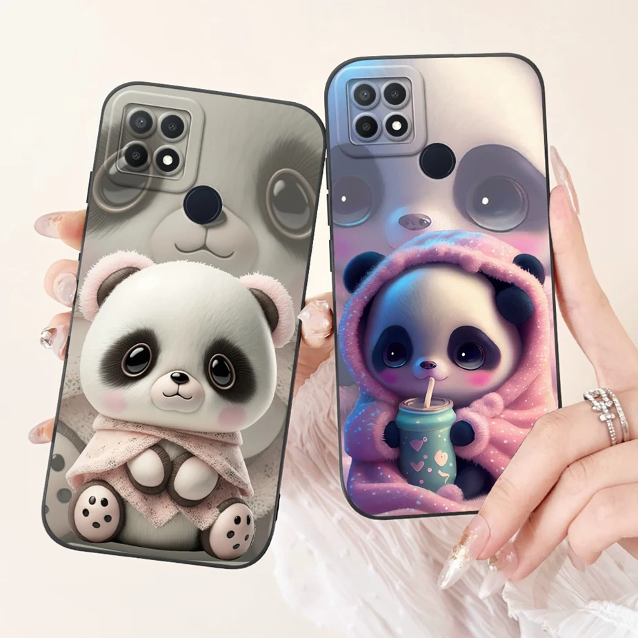 Para Oppo A15 funda Oppo A15s CPH2179 Linda funda de dibujos animados divertida a prueba de golpes suave TPU fundas de teléfono para Oppo A15s A 15 s OppoA15 parachoques - imagen 2