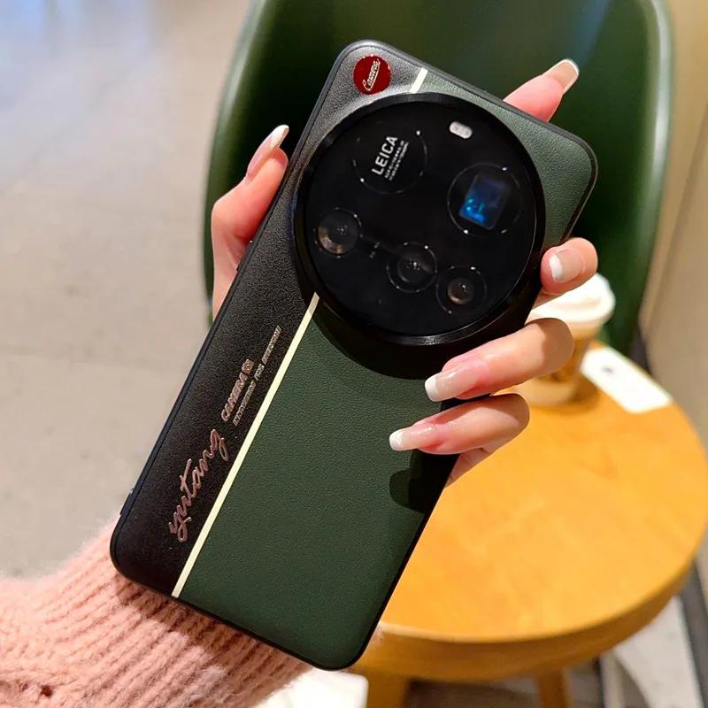 Funda Colorblock para Xiaomi 15 Ultra lujosa cubierta de línea fluorescente de cuero para Xiaomi MI 15 Ultra estilo cámara parachoques a prueba de golpes - imagen 3