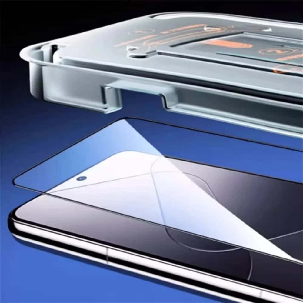 Protector de pantalla de instalación sin polvo para Xiaomi Redmi Note 14 Pro Plus 13 12, película de posicionamiento automático de vidrio templado, 1-2 unidades - imagen 5
