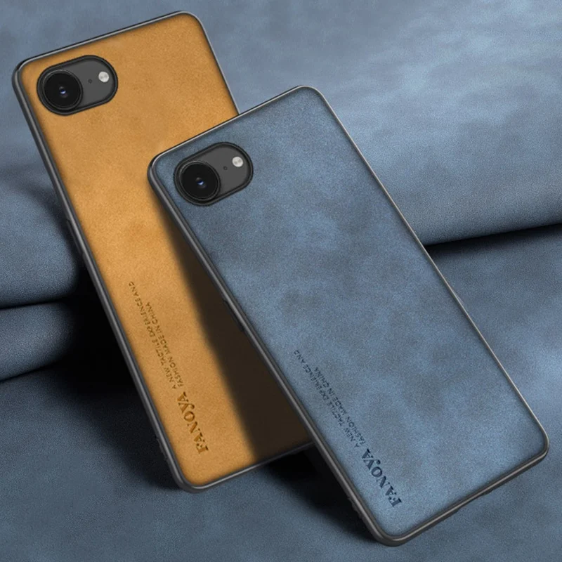Para iPhone 16E funda de lujo de cuero PU funda de teléfono para iPhone 16 E iPhone16E contraportada a prueba de golpes silicona mate protección completa - imagen 2