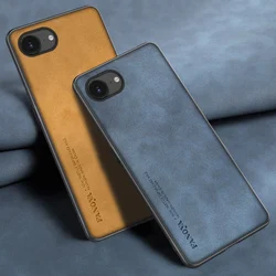 Funda iPhone 16e de cuero PU, protección antigolpes mate