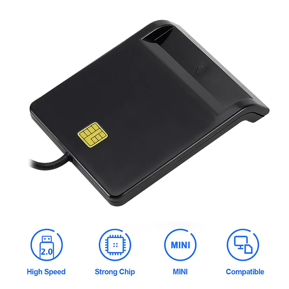 Lector de tarjetas inteligente portátil USB 2,0, DNIE ATM, CAC, IC, ID, banco, SIM - imagen 3