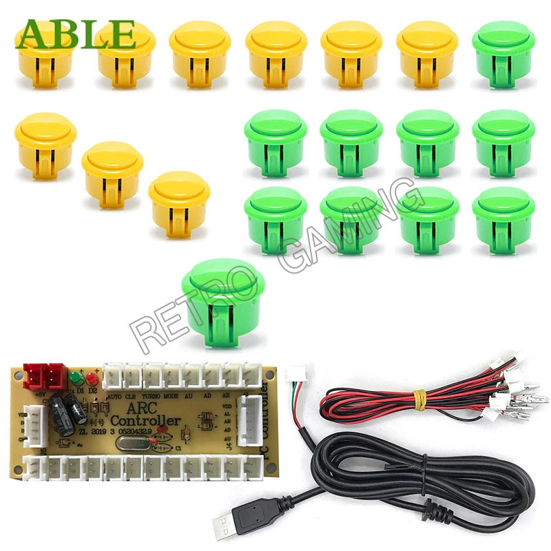 Nuevo Hitbox Zero Delay DIY PC/Raspberry Pi Kits de juegos recreativos para juegos de lucha Mame, juego de todo el botón con cable - imagen 2