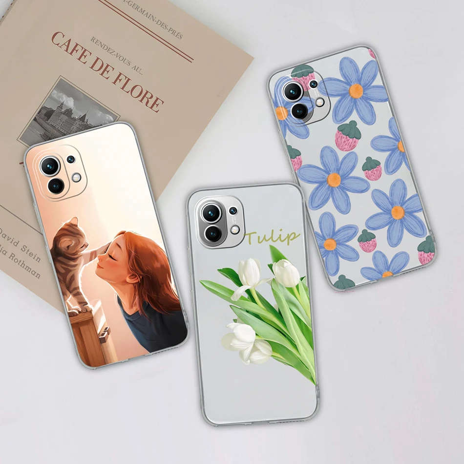 Funda transparente para Xiaomi Mi 11 Ultra/Mi 11 Lite/Mi 11 Pro/Mi11, funda de teléfono con gradiente juvenil, fundas traseras anticaída de silicona suave y delgada - imagen 5