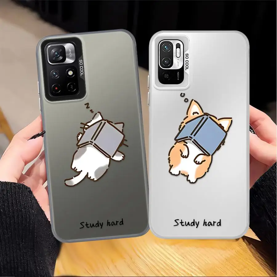 Funda trasera de teléfono para Xiaomi Mi 13T 11 Lite 12T Pro lindo perro gatito durmiendo - imagen 3