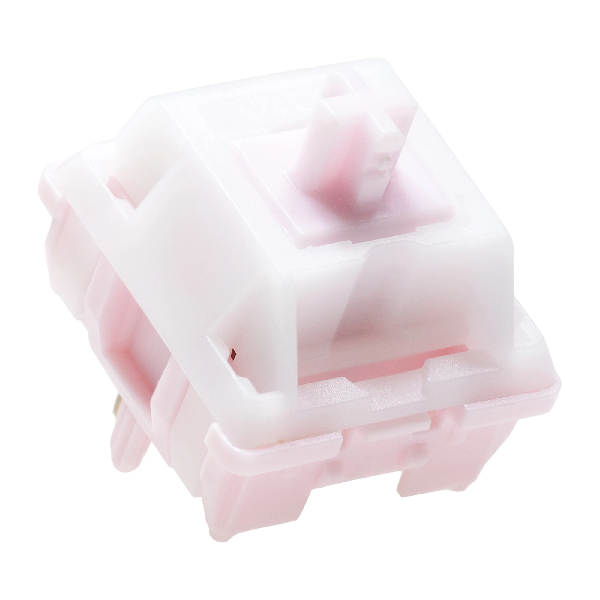 QTUO interruptor lineal de pastel de fresa, vástago MX para juegos, Teclado mecánico prelumado Q1 PO3, 37g, 42g, resorte largo
