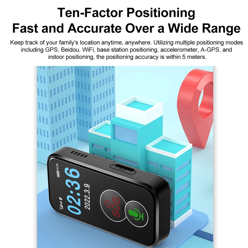 Rastreador GPS portátil 4G para personas mayores y niños, colgante de llamada SOS antipérdida con detección de caídas, dispositivo de seguimiento de ubicación en tiempo Real - imagen 2