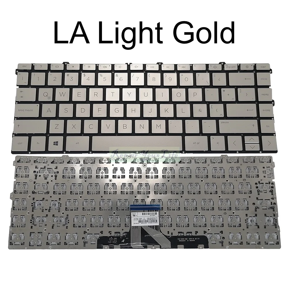 Teclado Latino US UA RU para HP X360, 14-DW, 14-DV, 14M-DW, TPN-Q171, dv0003TX, ruso, ucraniano, L96522, L85713, 161, L96524, L85711, 001 - imagen 3