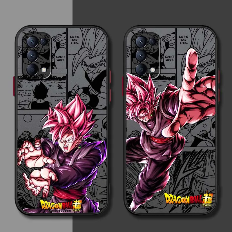 D-Dragon Ball Son Goku Manga funda para OPPO A96 A78 A74 A72 A58 A53 Reno 10 8 7 6 Lite 5G funda de teléfono translúcida esmerilada - imagen 2