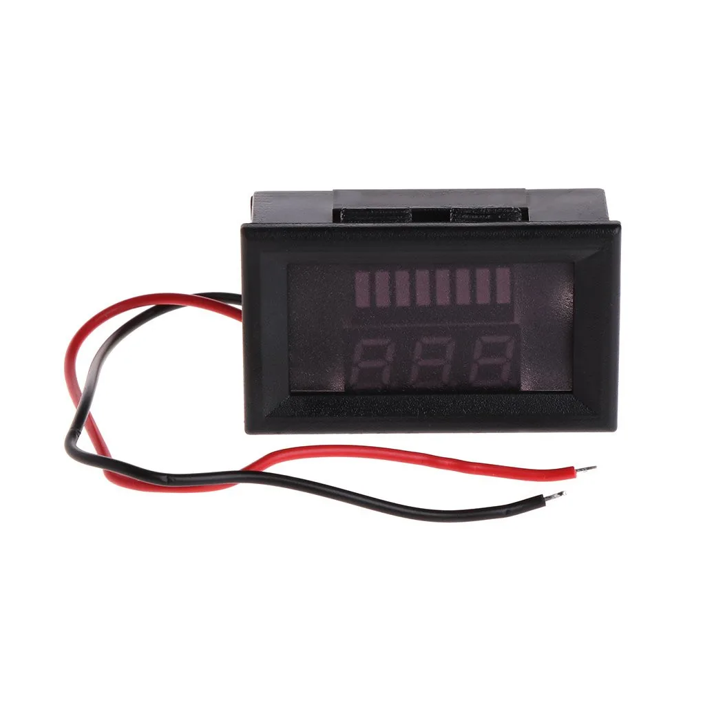 Voltímetro Digital LED de 7-100V CC, indicador de capacidad de batería Digital de plomo-ácido, probador de carga, medidor de capacidad de batería de litio - imagen 4