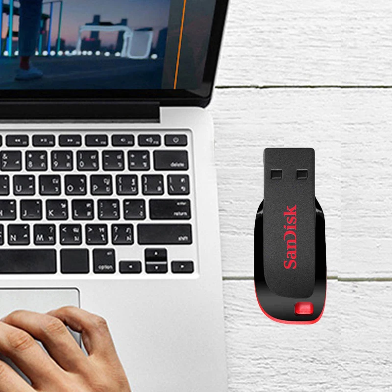 10 uds/1 lote SanDisk SDCZ50 Ultra Shift USB 2,0 disco Flash 16GB 32GB 64GB 128GB Mini llave Pendrive memoria Flash negra - imagen 4