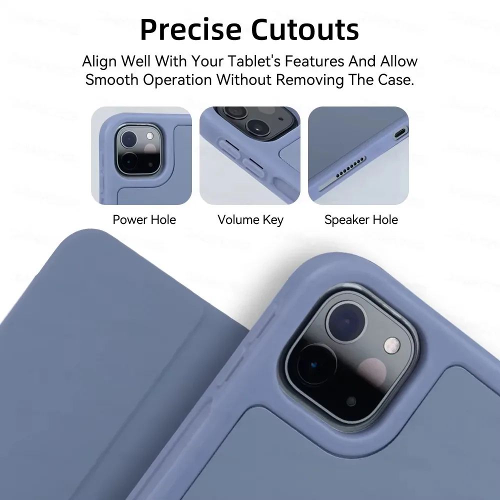 Para 2025 iPad Air 11 funda iPad 10a generación 11a A16 9a funda Gen iPad Pro11 4 5 10,9 pulgadas 12,9 M2 M3 M4 funda porta lápices - imagen 5