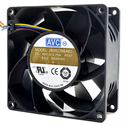 Ventilador AVC 92x92x38mm 48V 4Pines – Refrigeración Servidor Alta Velocidad