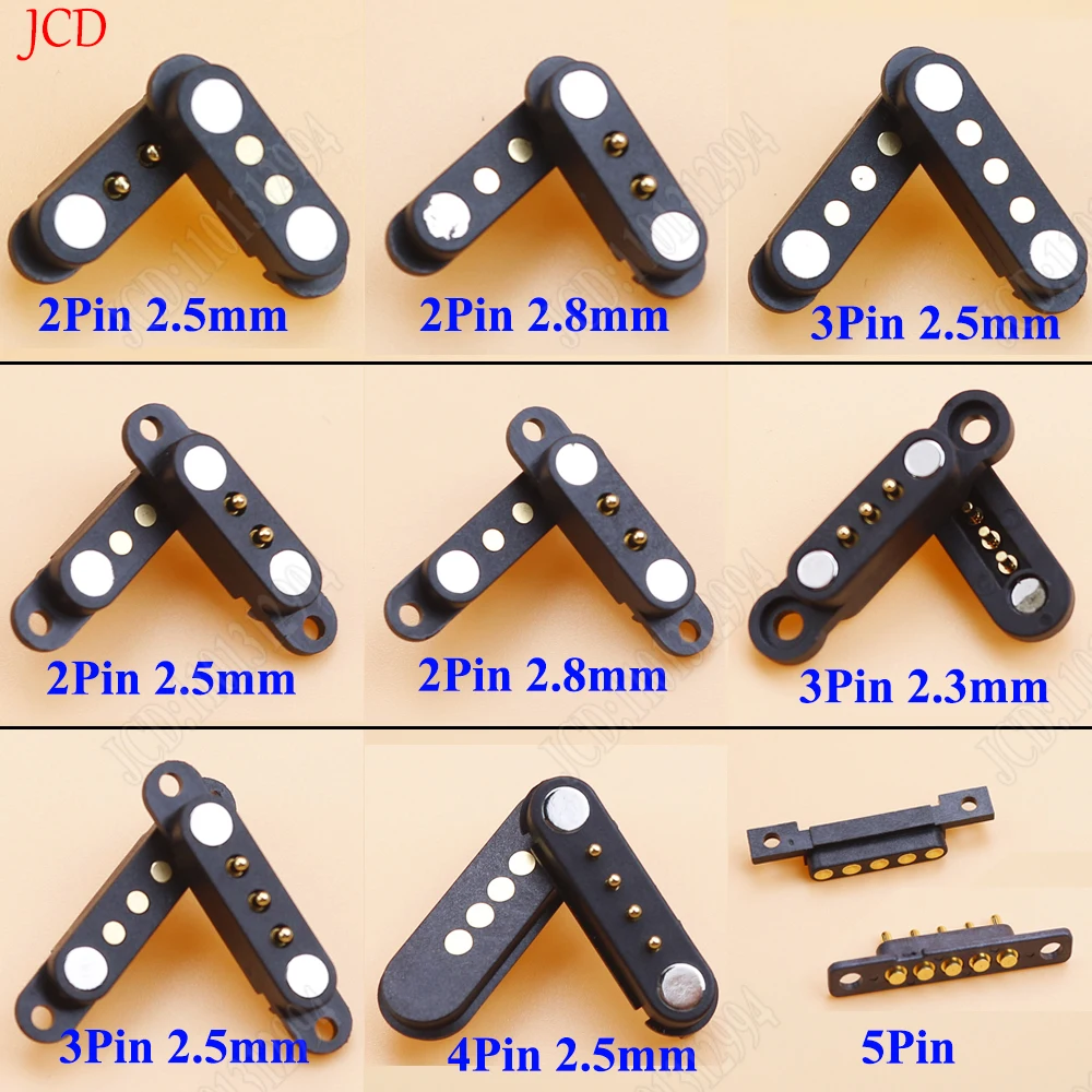Conector Pogo Pin magnético 2A DC, 2 pines, 3 pines, 4 pines, 5 pines, Pogopin, macho, hembra, toma de corriente CC con resorte, 2P, 3P, 4P, 5P