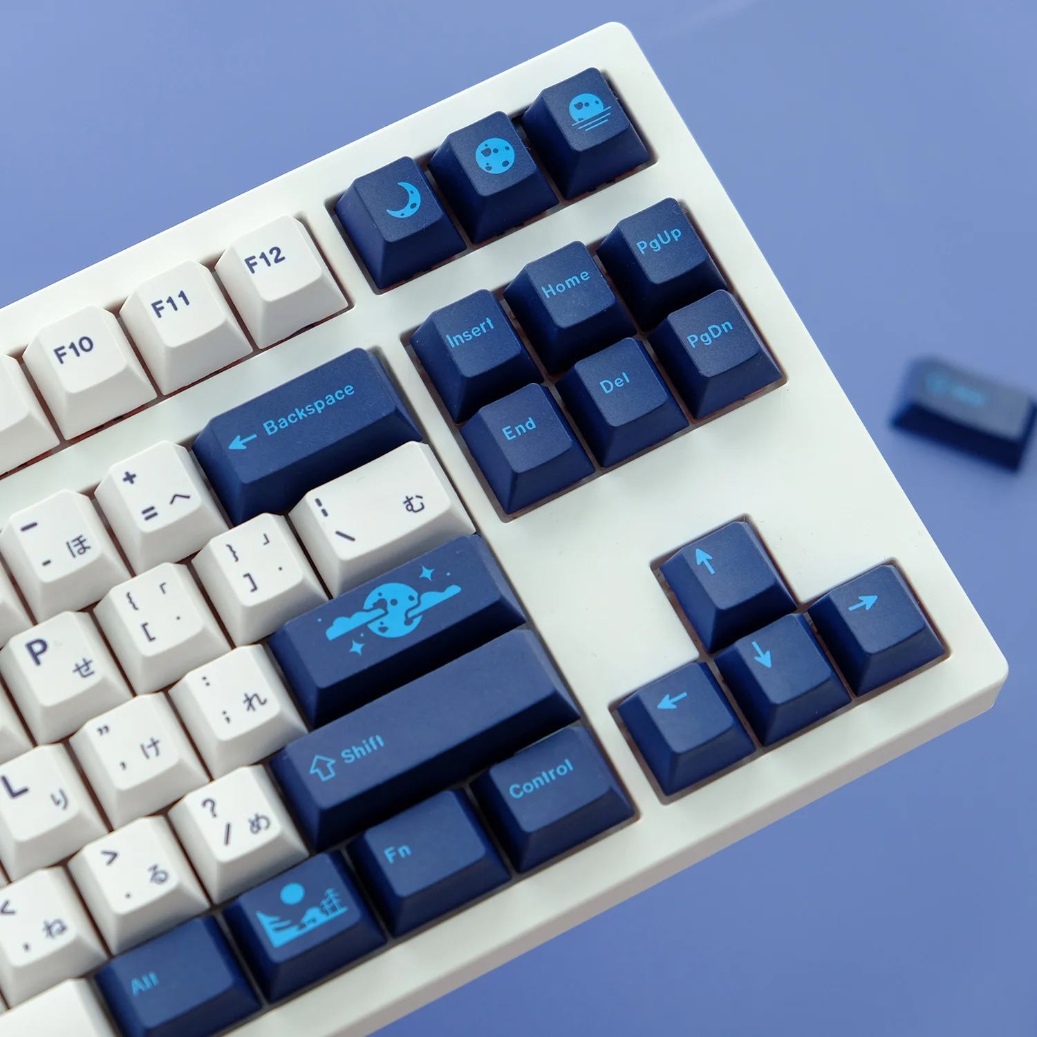 GMK-Juego de 134 teclas de Luna Azul, PBT, 5 lados, tinte, subcama, perfil de cereza, para Keychron Anne Poker GH60, GK64, FL980 - imagen 2