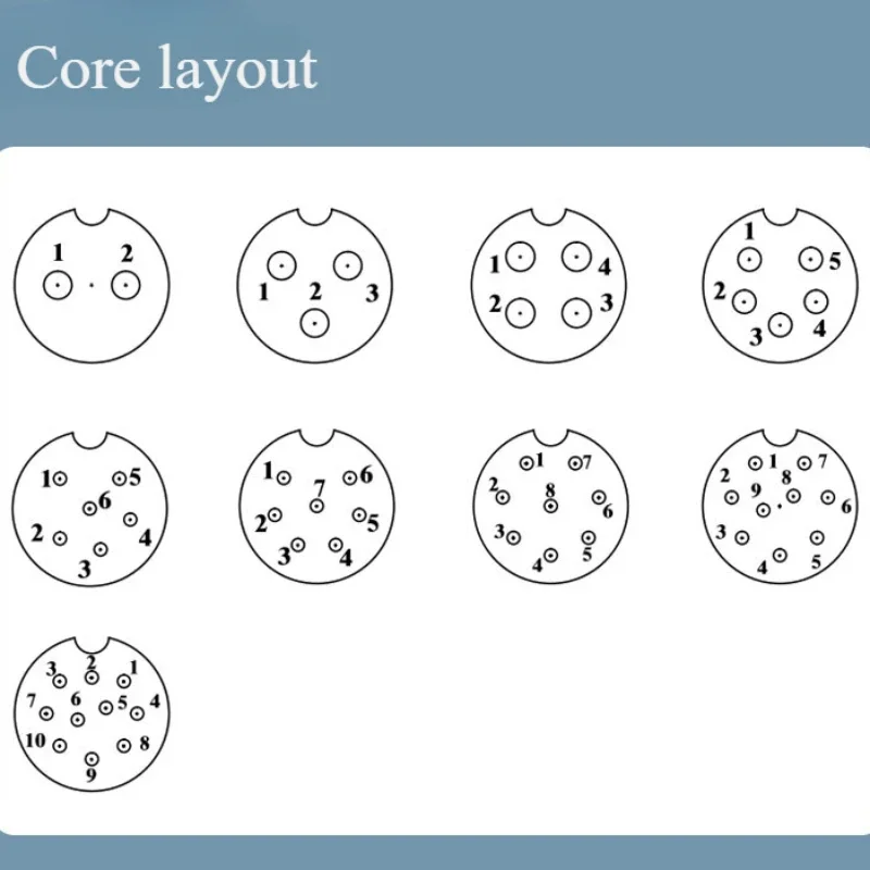 Enchufe de Panel GX16 de alta resistencia, enchufes de aviación de 16M, 2, 3, 4, 5, 6, 7, 8, conector de soldadura macho hembra de 9 pines, certificado CE UL - imagen 3