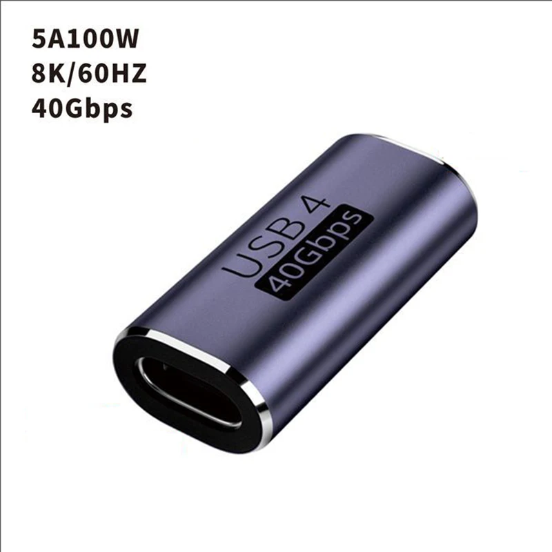 1 Uds tipo C macho a tipo C hembra 40Gbps adaptador de datos rápido convertidor adaptadores de carga conector - imagen 5