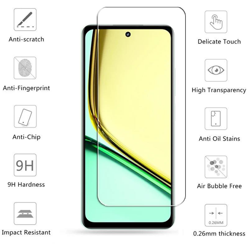 Vidrio Gule completo para Realme 12 Plus 5G vidrio templado Realme 12 + Protector de pantalla película protectora de lente de teléfono Realme 12 Plus - imagen 2