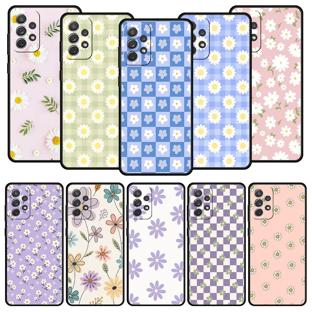 Funda de teléfono con estampado con dibujo de Margarita para Samsung A51 A71 A21S A17 A11 A15 A25 A41 A23 A33 A53 A73 A07 A03S A05S A13 A35 A55 5G