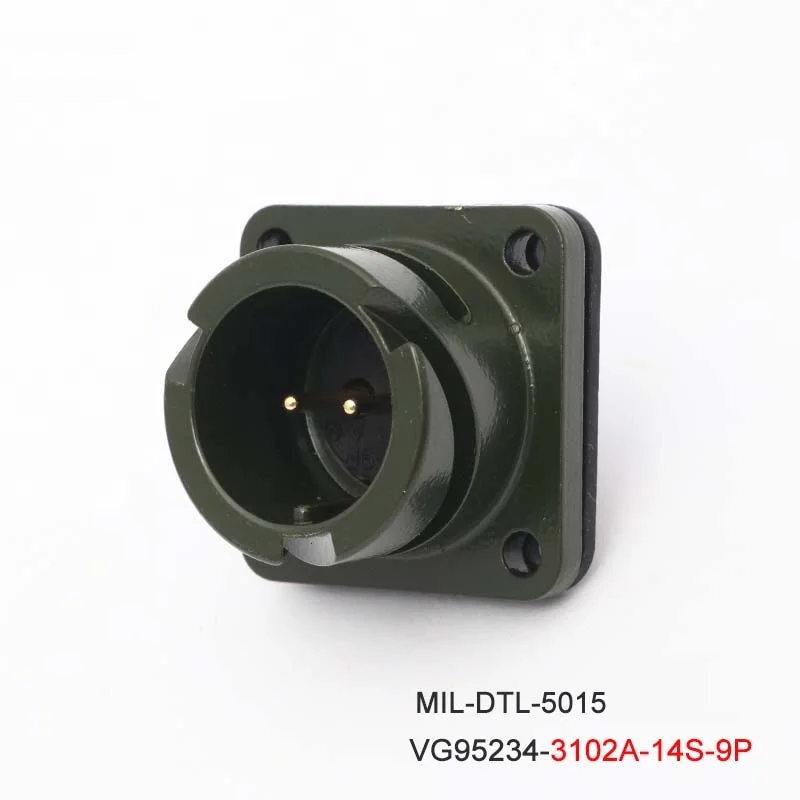 14S-9S 14S-9P Conector de servomotor de enchufe de aviación MIL-DTL-5015 VG95234 MS3108A MS3106A MS3102A MS5015 MS3100A MS3101A 14-9S 14-9 - imagen 3