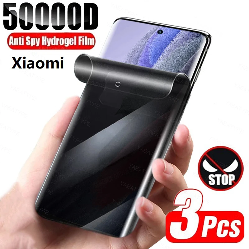 3 uds película de hidrogel de privacidad para Xiaomi Redmi Note 6 Pro 7 7S 9 9S Max 5 Plus 5A 6A 4X S2 Go K20 4 Protector de pantalla versión Global