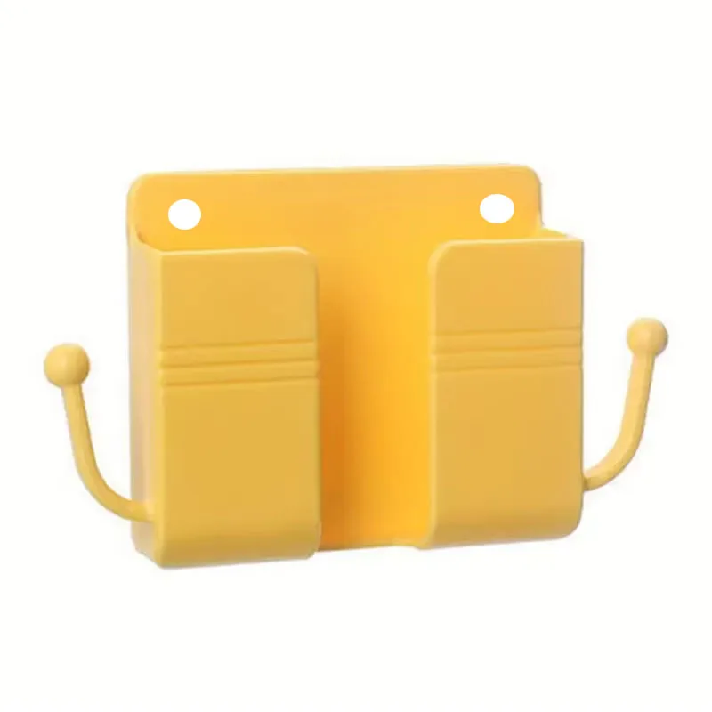 Soporte adhesivo para teléfono de montaje en pared con ganchos, caja de almacenamiento para Control remoto de teléfono móvil, caja de almacenamiento para dormitorio, cocina, 1 ud. - imagen 5