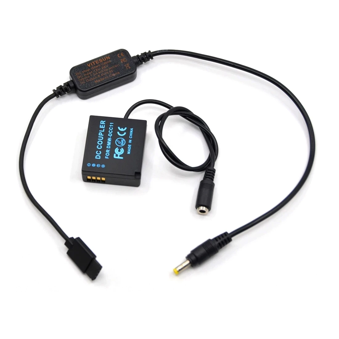 Batería simulada DMW-DCC11 BLE9E DJI ronin-s, Cable adaptador de corriente para Panasonic Lumix DMC GF3 GF5 GF6 GX5 GX7 GX85 CGK - imagen 3