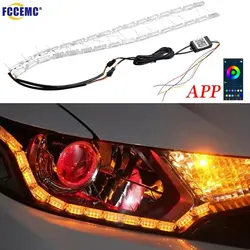 Faro LED DRL con ojo de ángel, tira de luz diurna impermeable