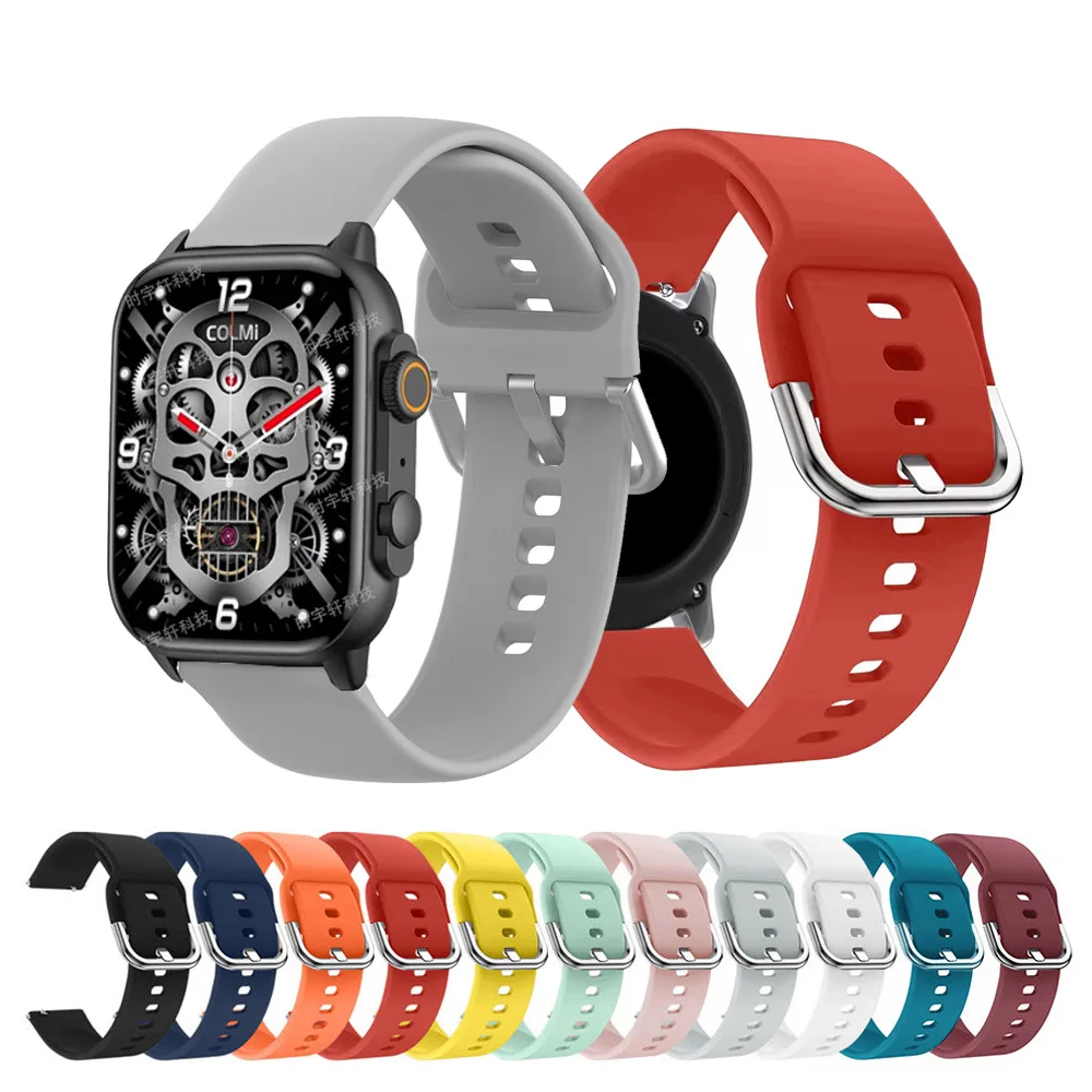 Para COLMI C81 C61 C60 C80 correa de reloj inteligente 20mm 22mm pulsera deportiva de silicona para COLMI P28 Plus/P8/P 71 P68 P60 P73/M42 M41Band