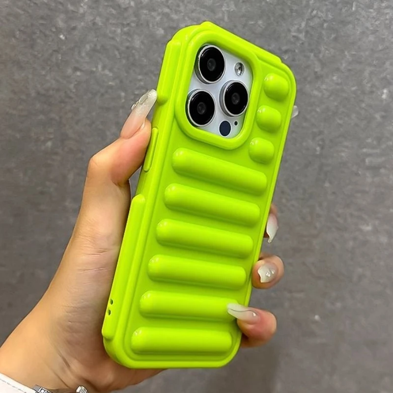 Funda transparente a prueba de golpes con cojín de aire de cápsula 3D para iphone 16 15 14 Plus 13 12 11 Pro Max SE4, funda suave de Color brillante a la moda - imagen 2