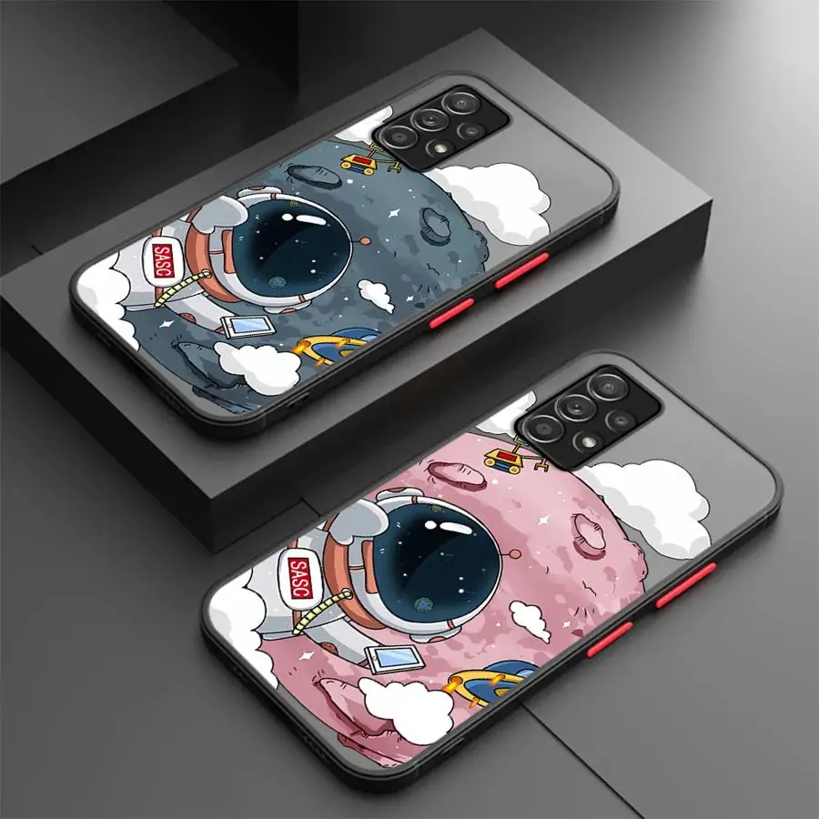 Funda de teléfono de astronauta espacial para Samsung A12 A13 A14 A15 A22 A23 A32 A52 A72 4G 5G A25 A33 A34 A35 A53 A54 A55 A73 5G A24 4G