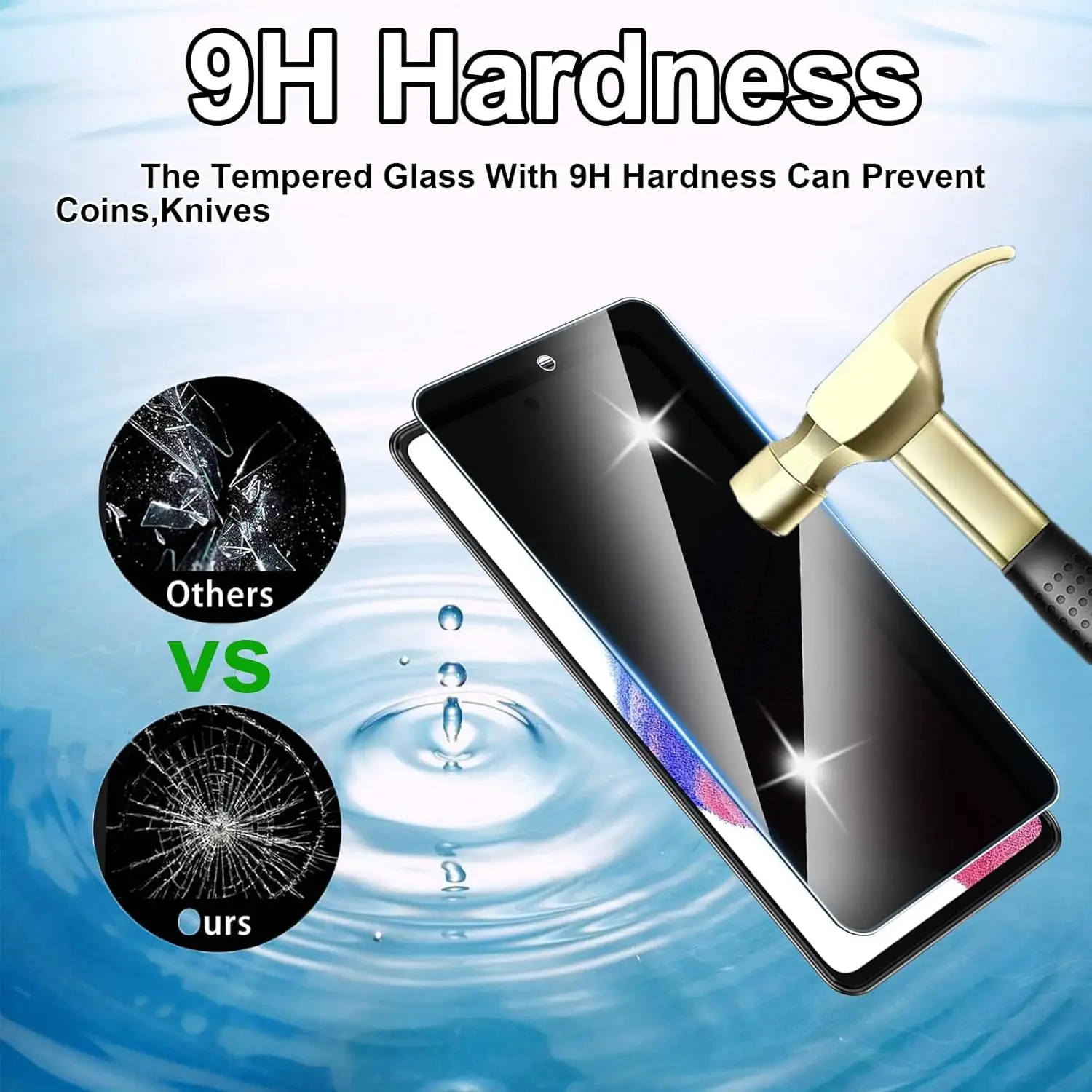 2 uds 9H película de vidrio templado antiespía para Samsung Galaxy A51/A52/A52S/A53 5G Protector de pantalla de privacidad - imagen 5