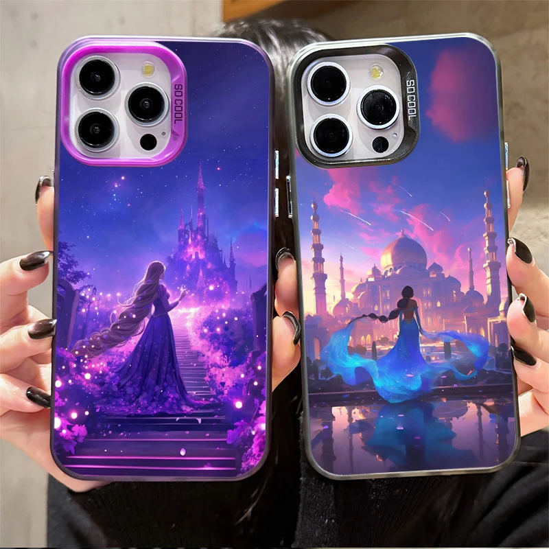 Funda Disney princesa Rapunzel Jasmine para Samsung Galaxy S25 FE Note 20 S21 Plus S24 Ultra S23 S22 A56 A36 A26 5G A16 A06 4G PC
