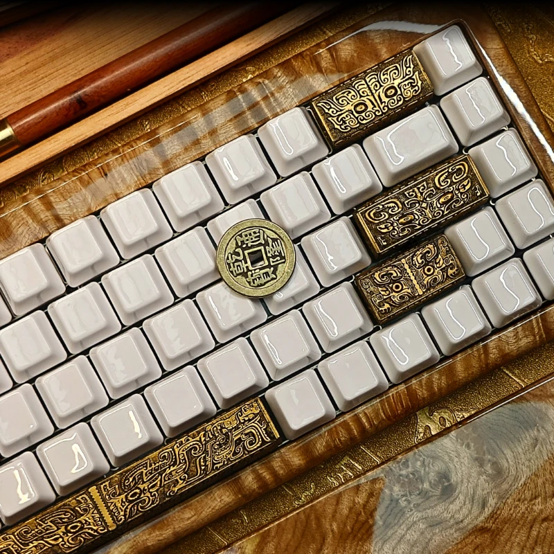 Tapa artesanal con tema de dragón, accesorio de resina, 1.25U, 2U, 2.5U, 6.25U, personalizado, estilo Retro chino, para teclado mecánico - imagen 4