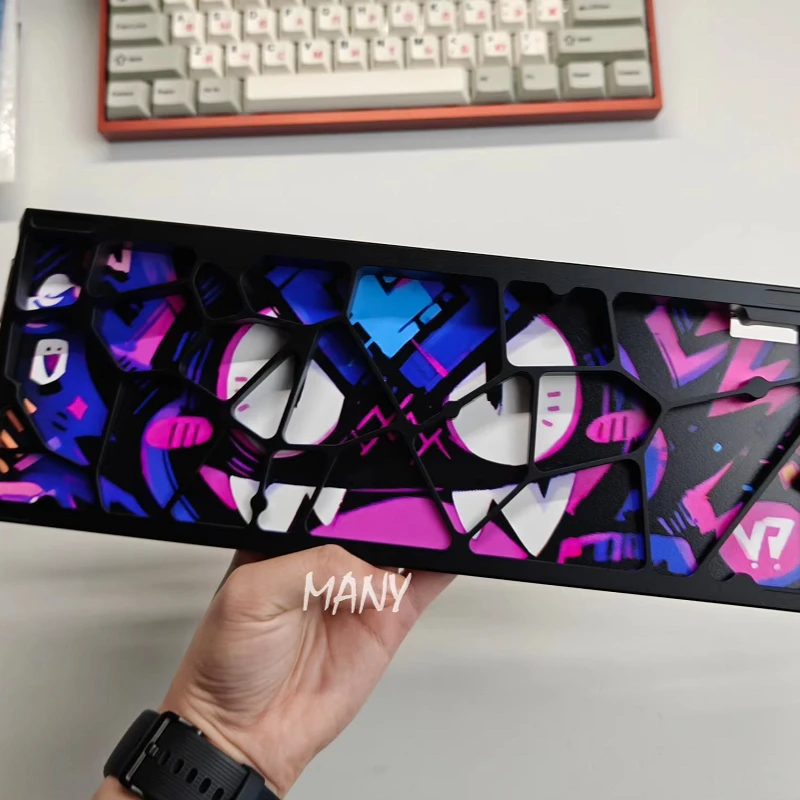 Funda de teclado hueca Holy60, placa trasera, carcasa de aluminio personalizada, GH60 Wooting60he, funda de teclado hueco, funda de placa de luz uniforme - imagen 2