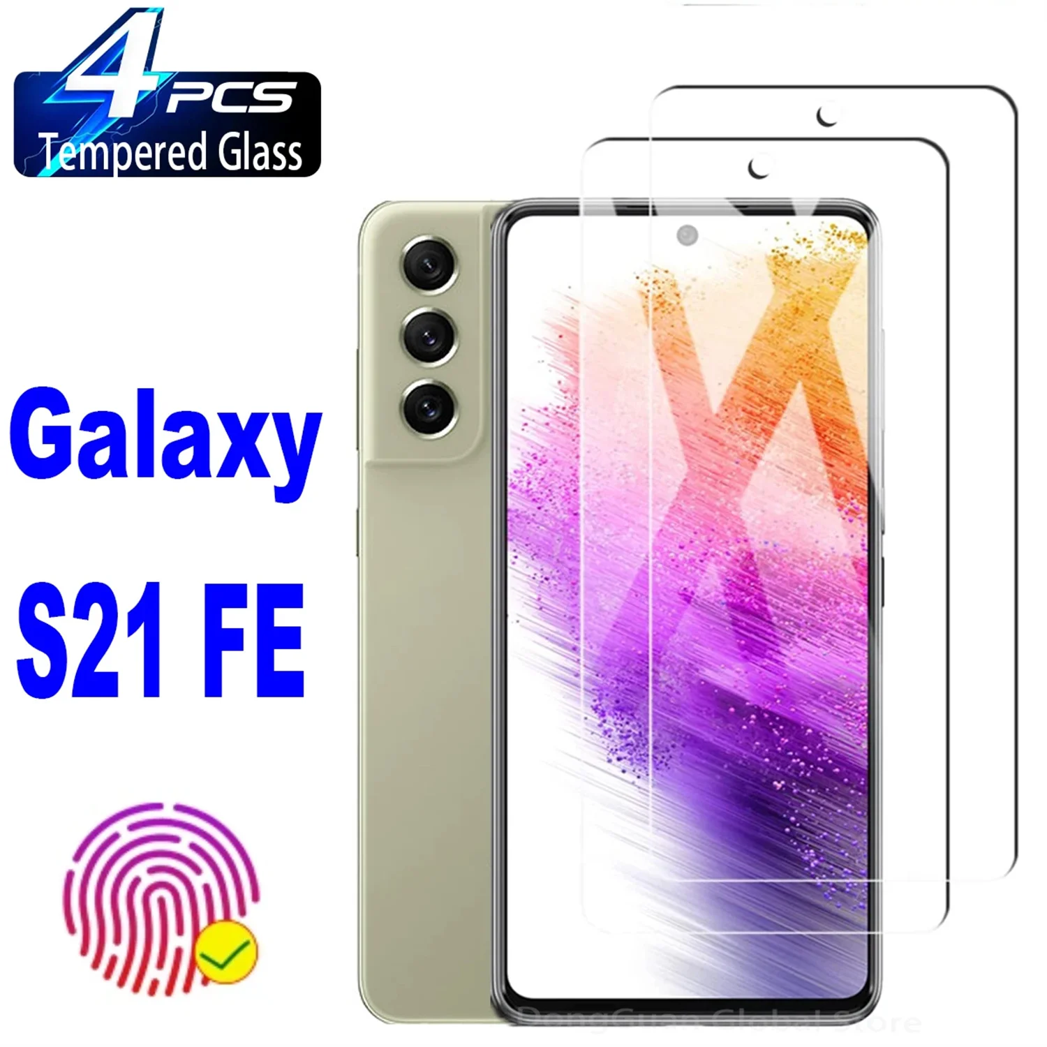 2/4 piezas 9H vidrio templado para Samsung Galaxy S21 FE 5G HD protector de pantalla - imagen 2